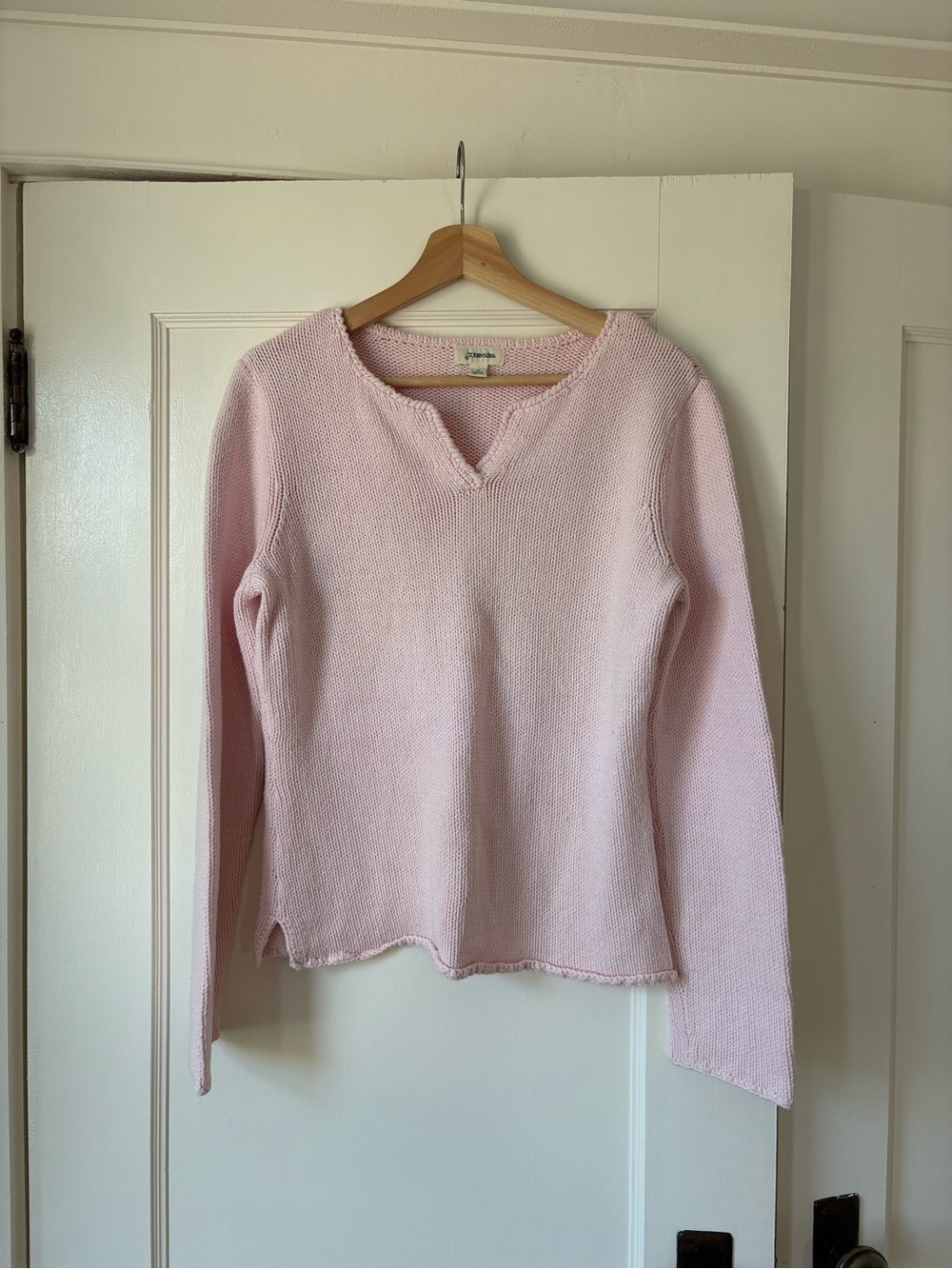 St. John Bay Cotton Baby Pink Sweater - Size Medium